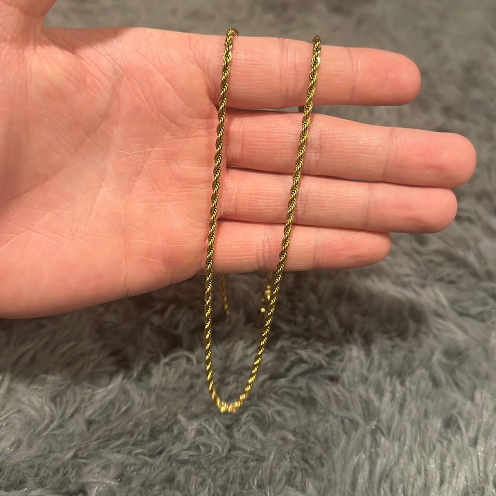 14K Gold Rope Chain 22 inch 3mm
